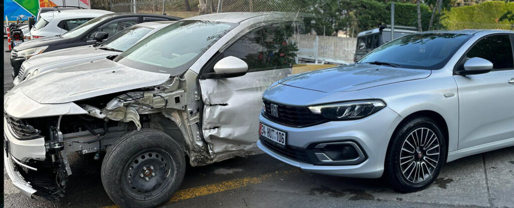 Kaza sonrası ağır hasar görmüş araçların onarım için servise kabulü